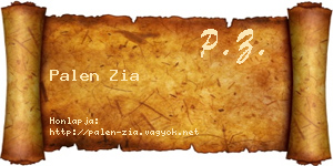 Palen Zia névjegykártya